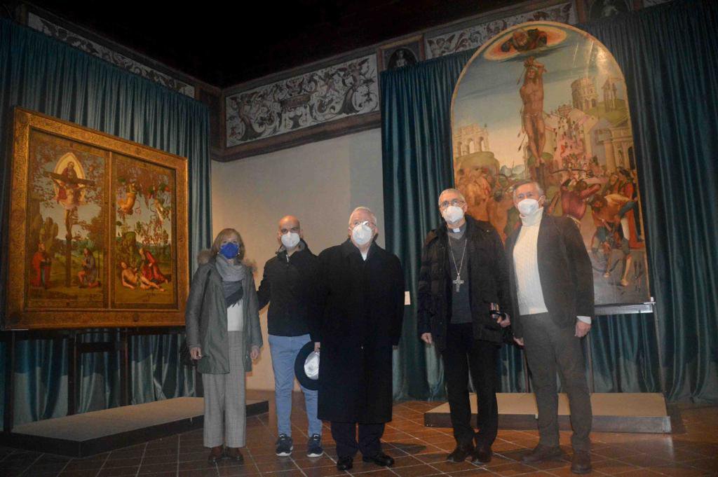 Il Cardinale Bassetti ospite alla mostra di Città di Castello il giorno della sua chiusura