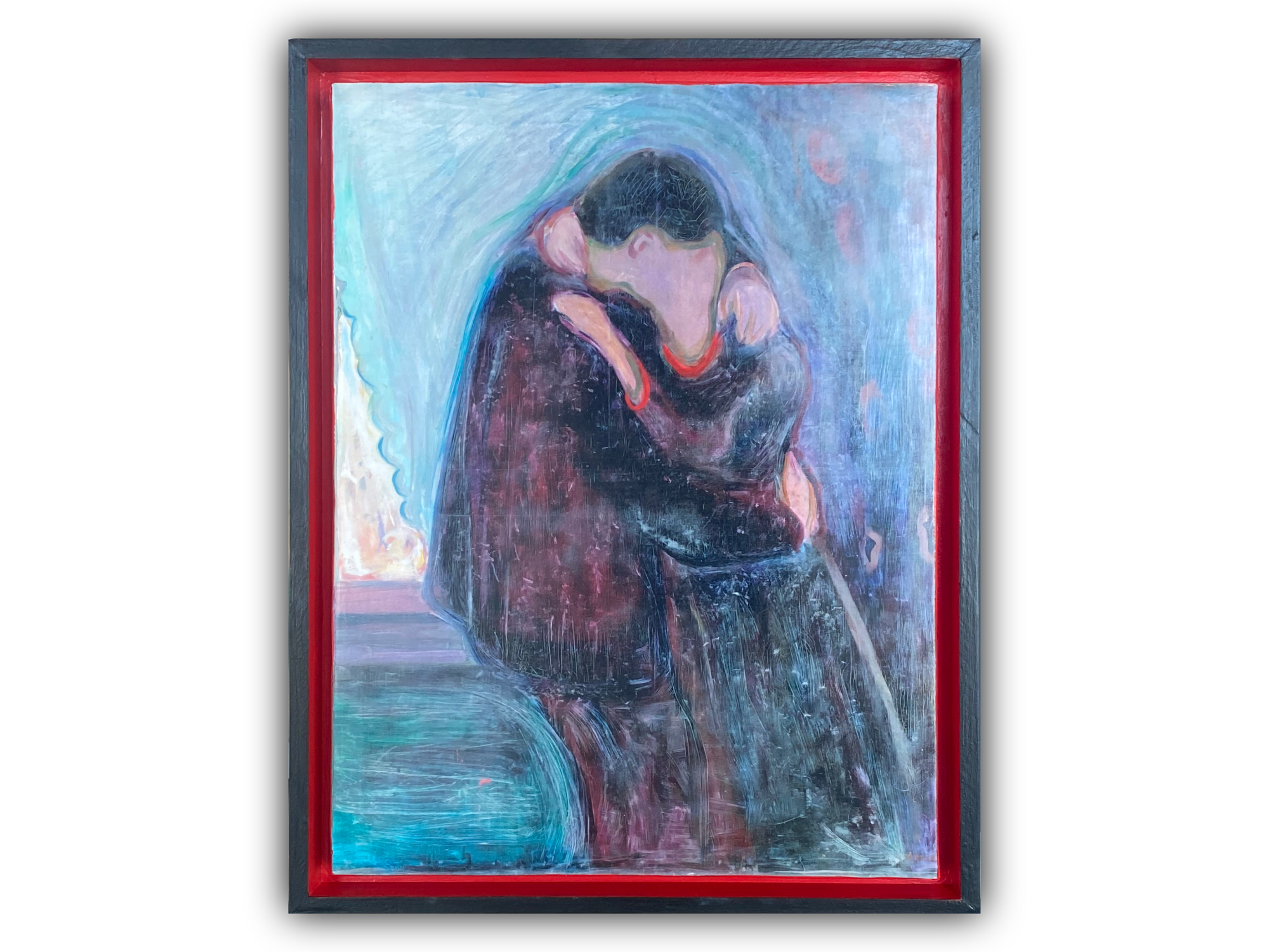 Munch Bacio no sfondo
